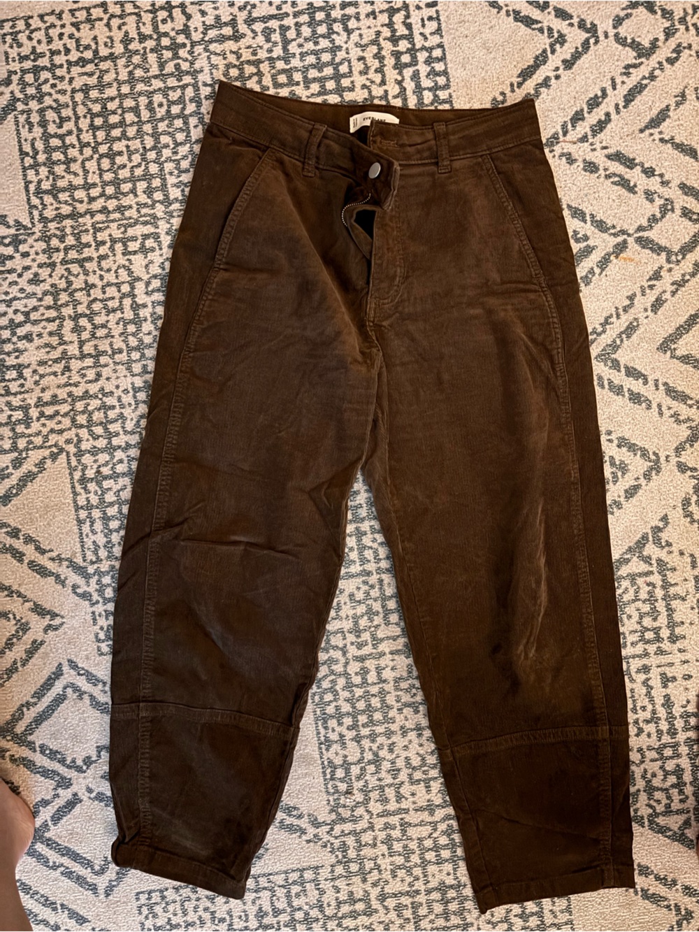 Everlane Dark Brown Wide-Leg Corduroy Pants
